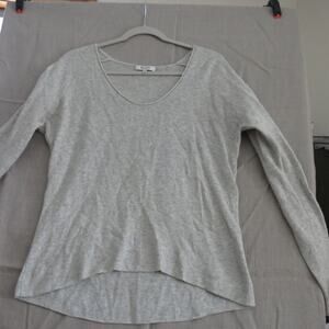 Madewell Gray Merino Wool Blend High-Low Sweater M